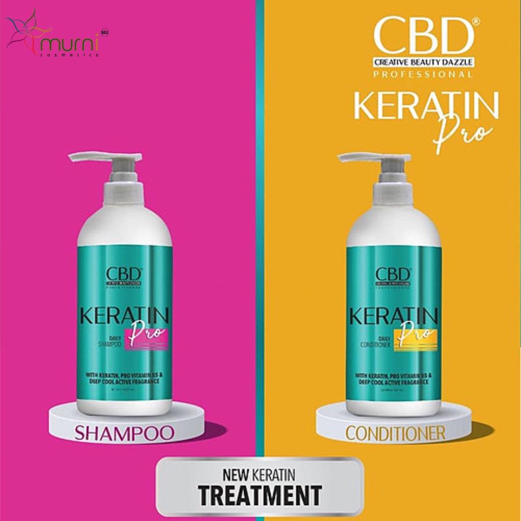 CBD PROFESSIONAL KERATIN PRO DAILY SHAMPOO &amp; CONDITIONER 1000 ML (BIRU)