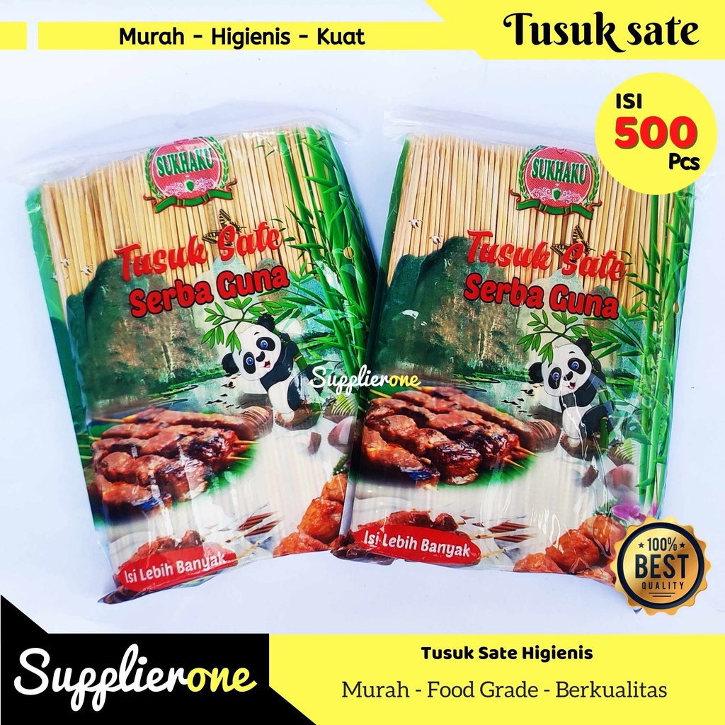 Tusuk Sate isi 500 pcs / Tusuk Sate Bambu / Tusukan Sate / Tusuk Sosis
