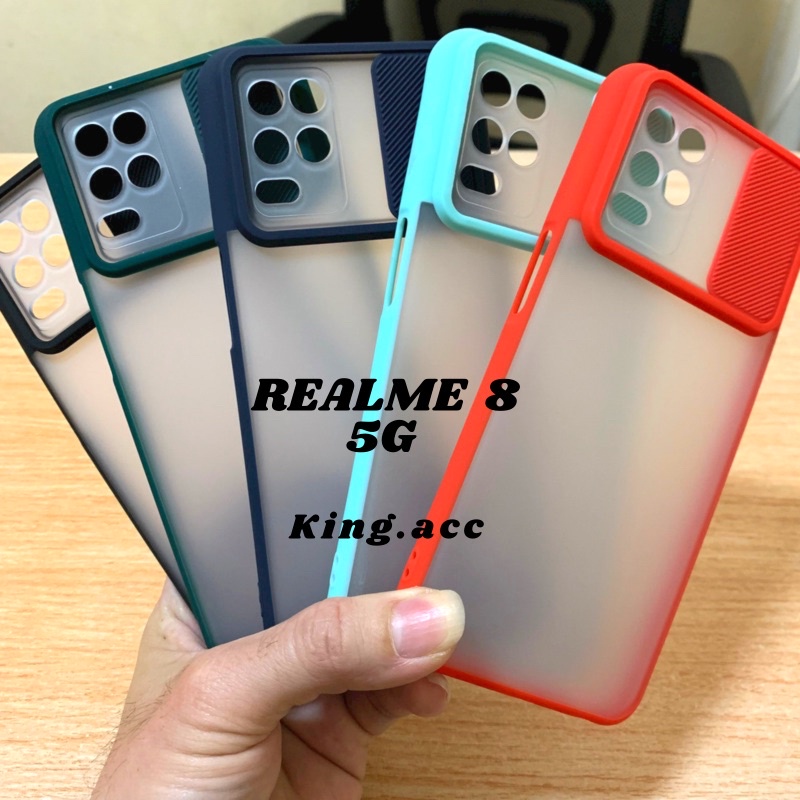 CASE REALME 8 (5G) 4G/8Pro C12 C15 7i /C17 5/C3 Slider Slide Dove Macaron Sliding Camera Protection