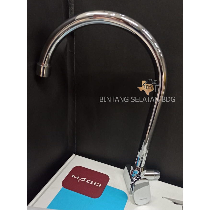 KRAN KERAN SINK KRAN BAK CUCI PIRING MAGO D265 STAINLESS KUNINGAN