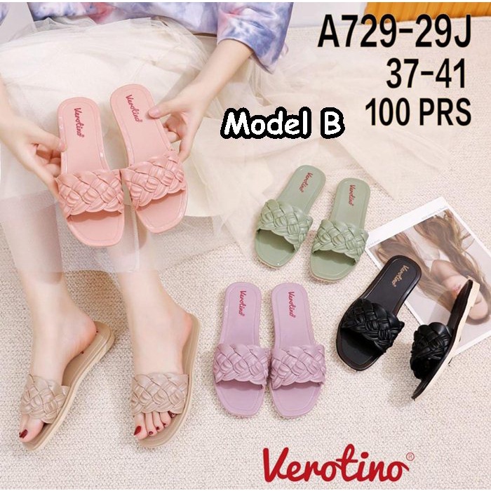 Sandal Slop Jelly Flat Verotino Murah-1
