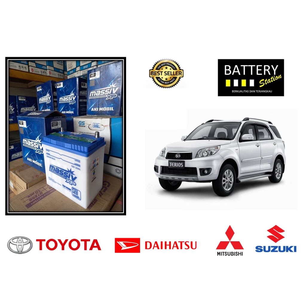 Aki mobil toyota avanza massiv xp ns40 aki basah Original