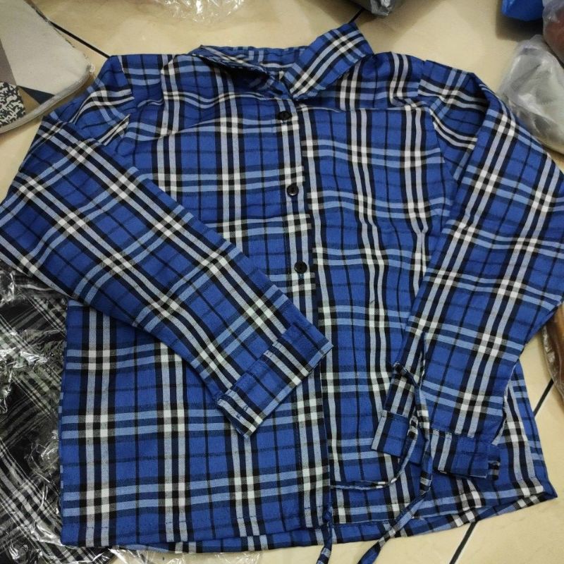 KEMEJA WANITA KERLITA KOTAK TALI SIZE M-4