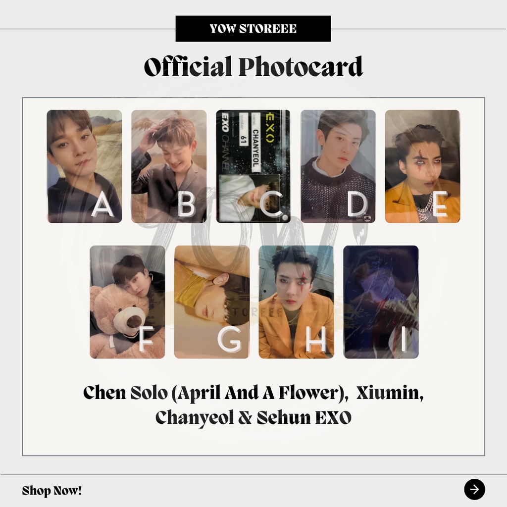 [EXO] Photcard Chen Solo, Xiumin, Chanyeol, Sehun EXO - PC Chen Kihno April And A Flower Padang Pasi