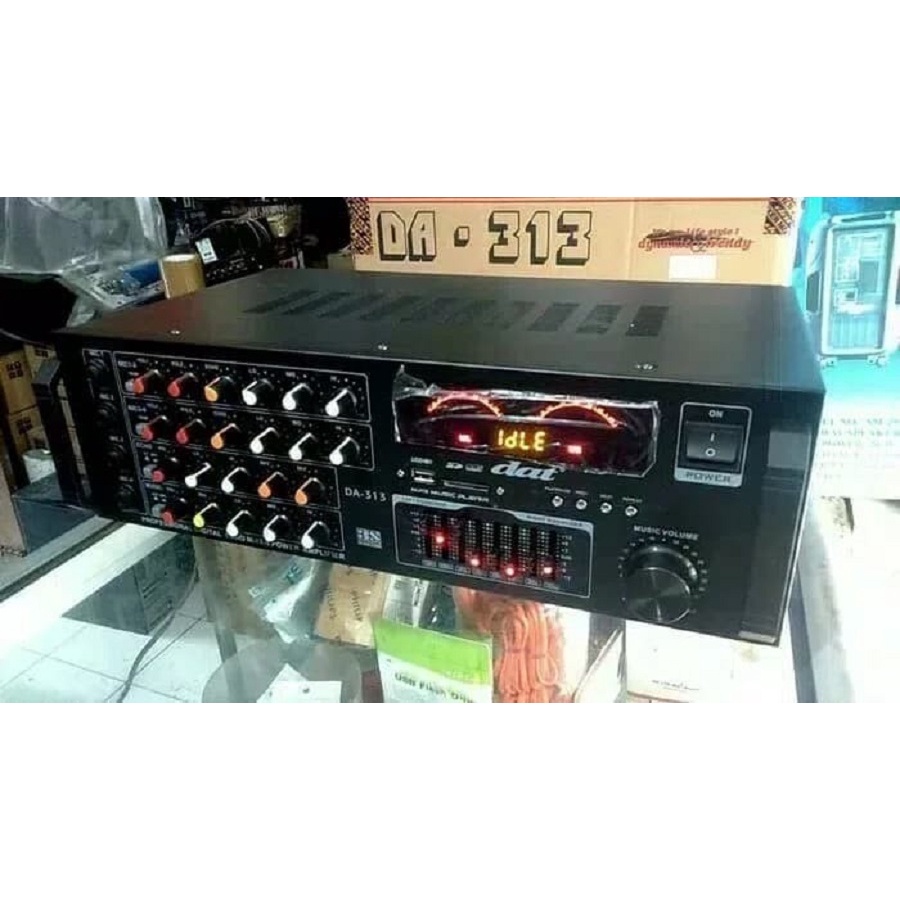 POWER AMPLIFIER KARAOKE AMPLI BLUETOOTH DAT 4 CHANNEL DA313 DA 313 MIXER DIGITAL