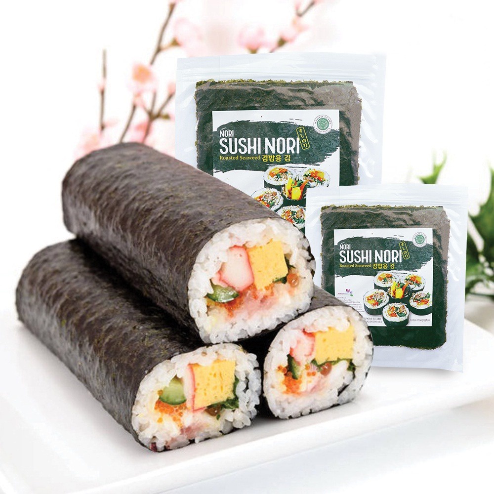 [ READY BANDUNG ] Sushi Nori Halal Seaweed Rumput Laut Sushi Untuk Kimbab/Gimbab ISI 10 LembaR