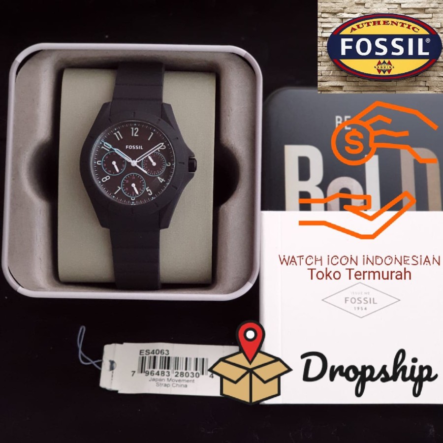Hot Sale JAM TANGAN WANITA MERK FOSSIL ORIGINAL TYPE : ES4063 BATERAI Garansi 1th