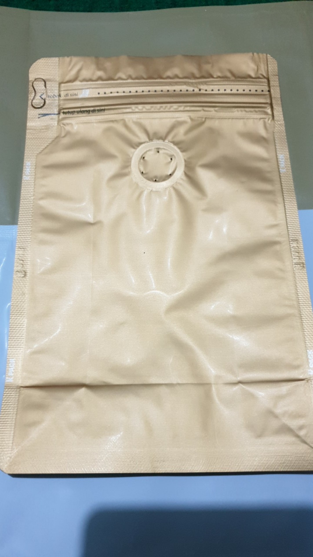 Flat Bottom 750 S Valve Kemasan Kopi 200g 250g Coffee Bag Packaging Kpack Ecer Grosir