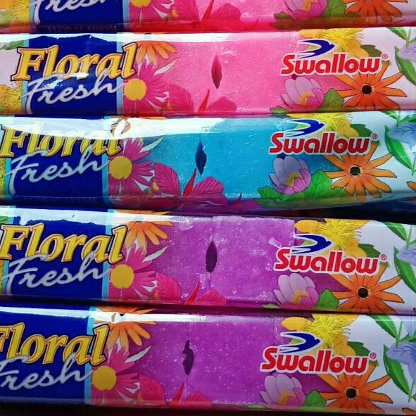 SWALLOW isi 6 pcs pc Fruit Fresh / Floral Fresh isi6 Kamper Kotak Toilet Ruangan Kamar Mandi 200gr S