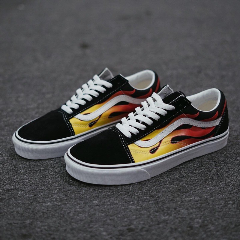 Vans Classic Old Skool Flame (Black/True White)