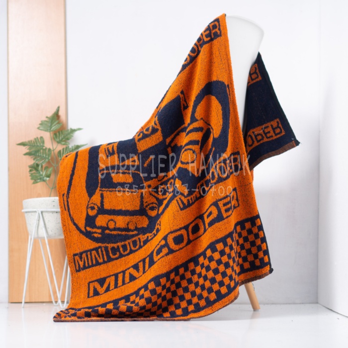 Handuk Anak Mini Cooper 65x130 - Handuk Anak - Handuk Murah - Handuk Tebal - Handuk Motif