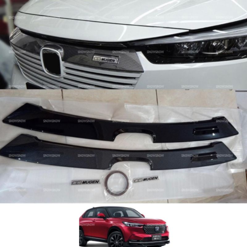 List Grill Bumper Depan Honda Hrv 2022 2023 Mugen Hitam Carbon