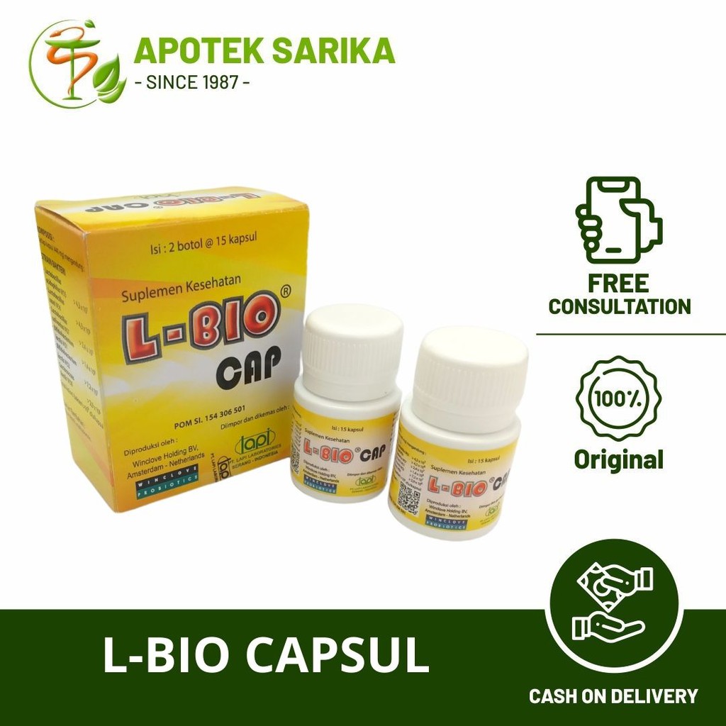 L bio kapsul/1 btl 15 Kapsul memelihara pencernaan & mengobati diare
