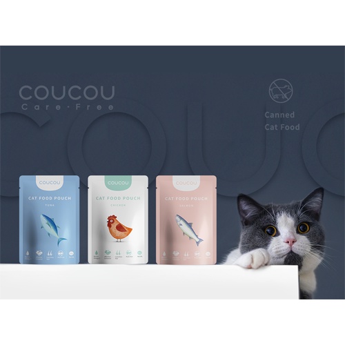 COUCOU WET FOOD POUCH 85 GRAM - PAKAN BASAH KUCING
