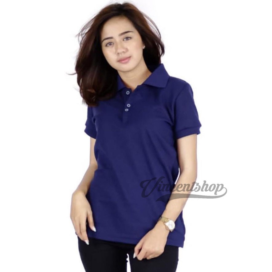 Kaos Polo Shirt Wanita Cewek Baju Kerah Berkerah // Polo Lady