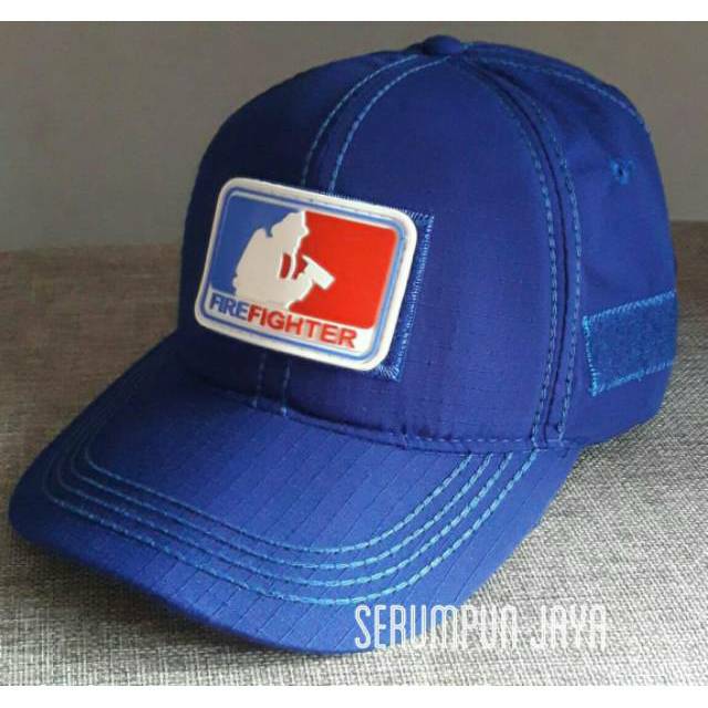 TOPI FIRE FIGHTER - TOPI FIRE FIGHTER VELCRO BIRU