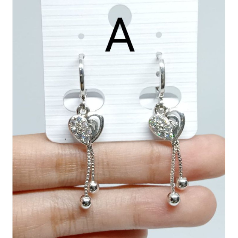 RJJ11. Anting xuping wanita lapis emas putih silver dgn mata zircon