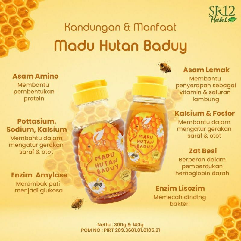 MADU ASLI HUTAN BADUY SR12/ MADU ASLI/ MADU SR12/ MADU TERBAIK MENINGKATKAN DAYA TAHAN TUBUH/ MENAMBAH IMUN/MENGATASI BATUK PILEK