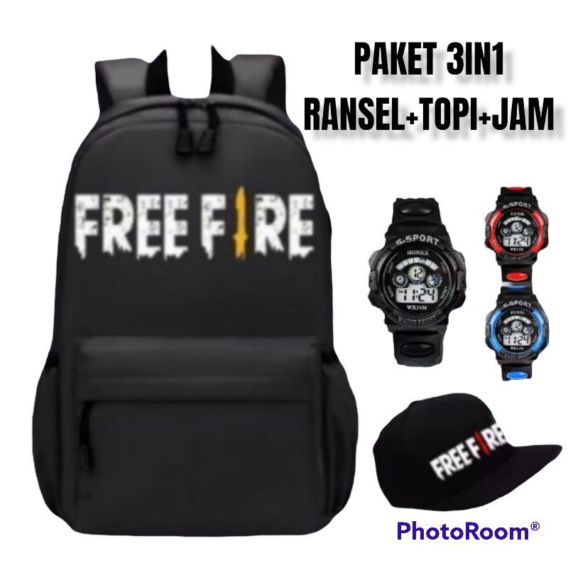 PDF Paket 3in1 Tas Ransel sekolah Anak Laki Laki Topi Anak Dan Jam Tangan Tas Punggung