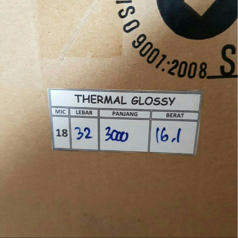 

Plastik Laminating Thermal BOPP 32cm Plastik Laminasi doff/glossy