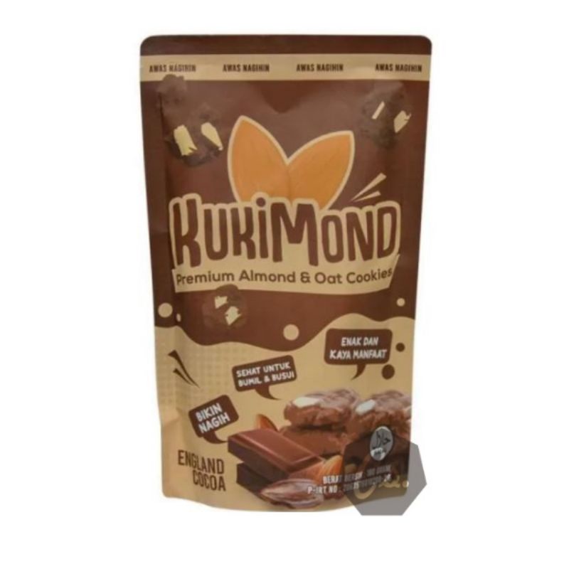 Kukimond Premium Almond &amp; Oat Cookies Camilan Pelancar ASI