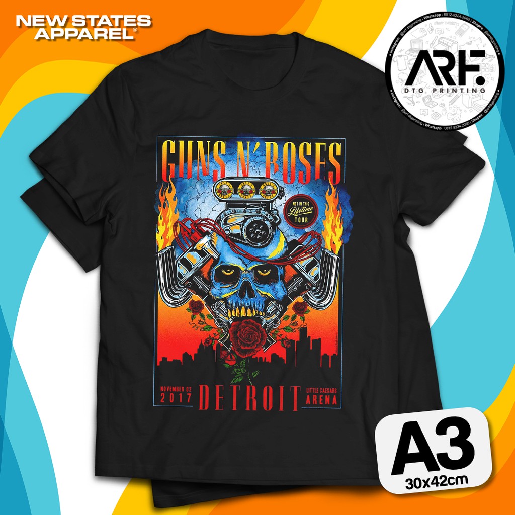 SABLON KAOS NEW STATES APPAREL SATUAN PRINT DTG A3 | KAOS WARNA