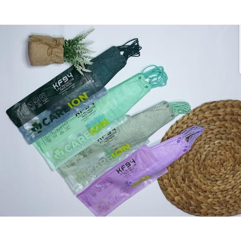 MASKER KF94 CAREION 4PLY WARNA isi 10pcs / masker wemask kf94 3D