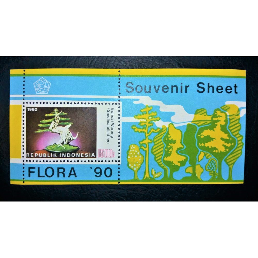 Souvenir Sheet Perangko Indonesia Serie Flora 1990