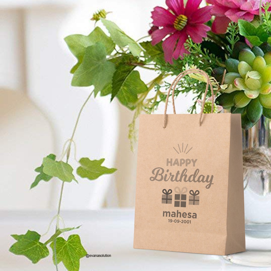 

Paperbag Custom Design Suka2 -Size 13,75 x 6.5 x 23cm