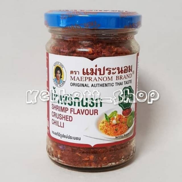 

Maepranom Brand Shrimp Flavour Crushed Chilli Sauce 134gr