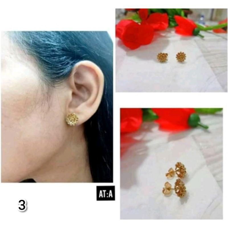 Anting Tusuk motif mawar mewah (COD)