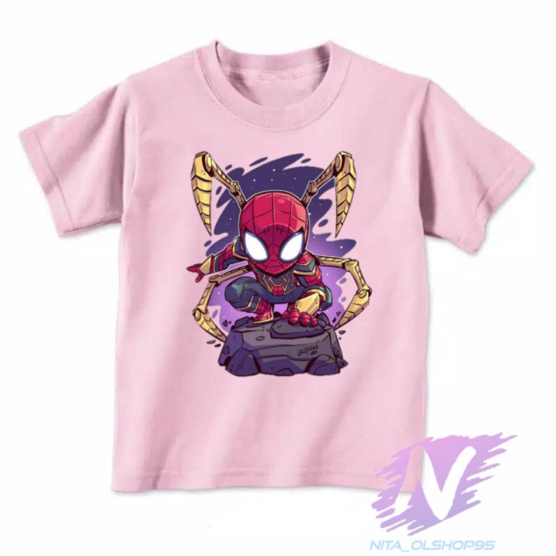 kaos anak Spiderman Marvel superhero movie terlaris