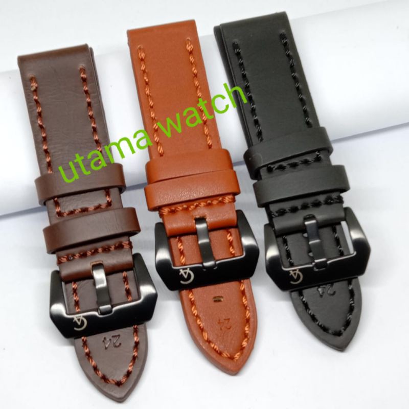 STRAP TALI JAM EXP &amp; Alexandre Christie  HITAM COKLAT 22 24 MM STRAP TALI JAM TANGAN ARLOJI