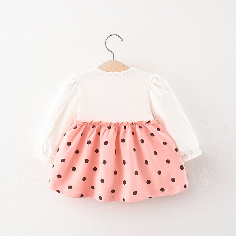 Dress bayi 0-3 tahun motif POLKADOT LOVE / GAUN BAYI baju bayi perempuan KUALITAS IMPORT