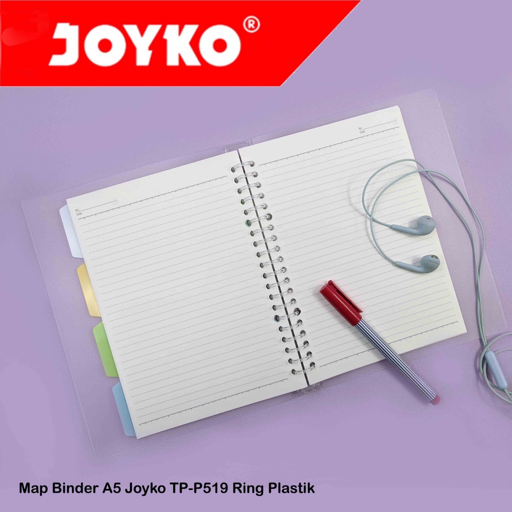 

Joyko Map Binder A5 Polos Transparan A5-TP-P519 Ring Plastik
