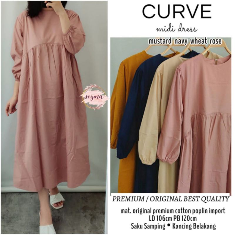 Seyma - MIDI Dress Katun Poplin