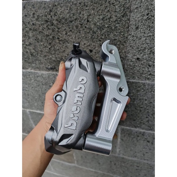 Kaliper Brembo M432 set breket cnc dural pnp skok ninja atau kaliper K50 atau M50 kaliper Brembo mon