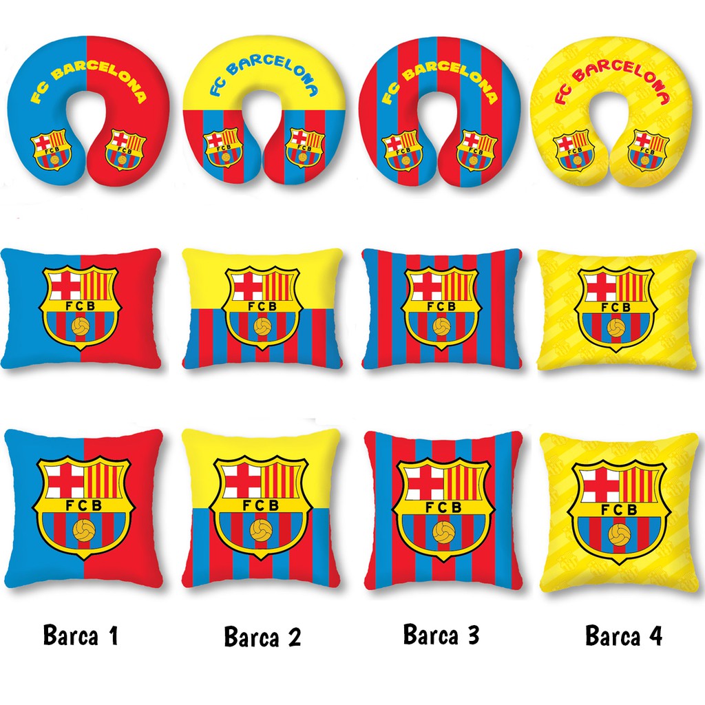 Bantal Sofa Bola Barcelona , Bantal Leher Barcelona