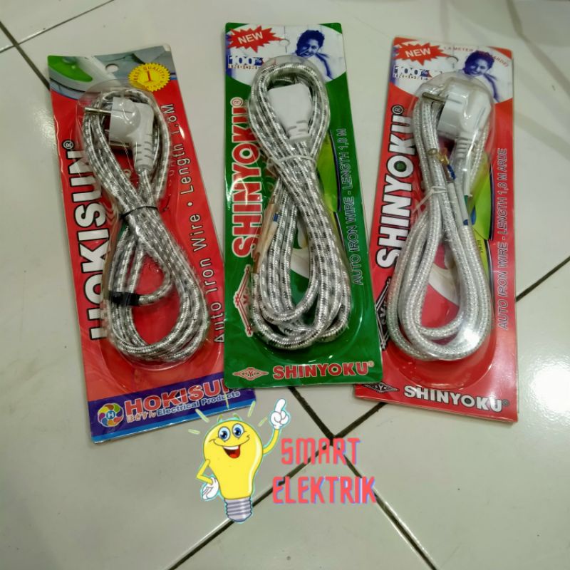 Colokan Kabel Setrika/ Strika 3 Kabel Arde/ Sambungan Kabel Gosokan 3 Kabel