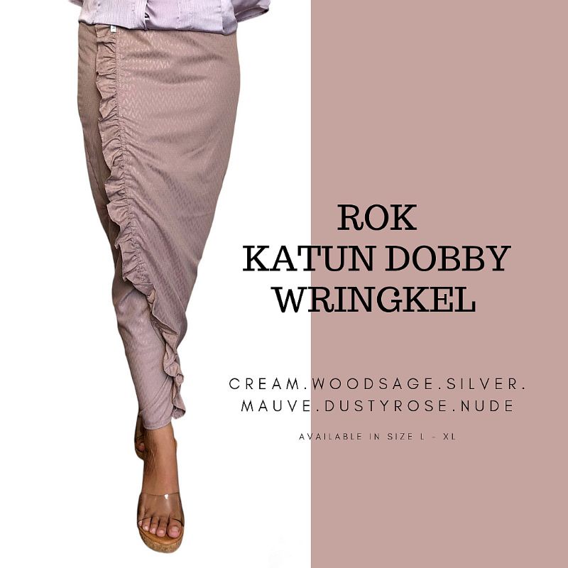 Rok Bawahan Kebaya Katun Dobby Wringkel