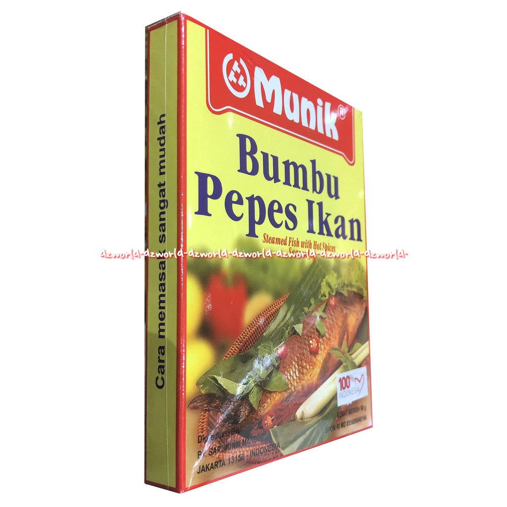 Munik Bumbu Pepes Ikan Steaming Fish with Hot Spice Seasoning Bumbu Instan 90gr