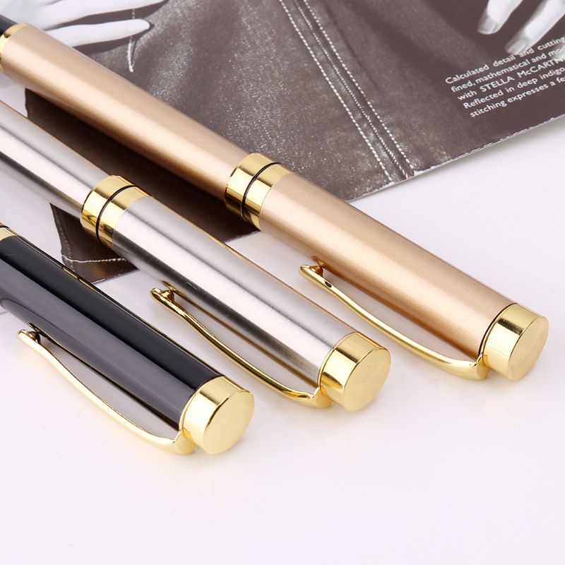 Mary Luxury Metal Ballpoint Pen Signature Black Ink Gel Pulpen Alat Tulis Kantor Suppli