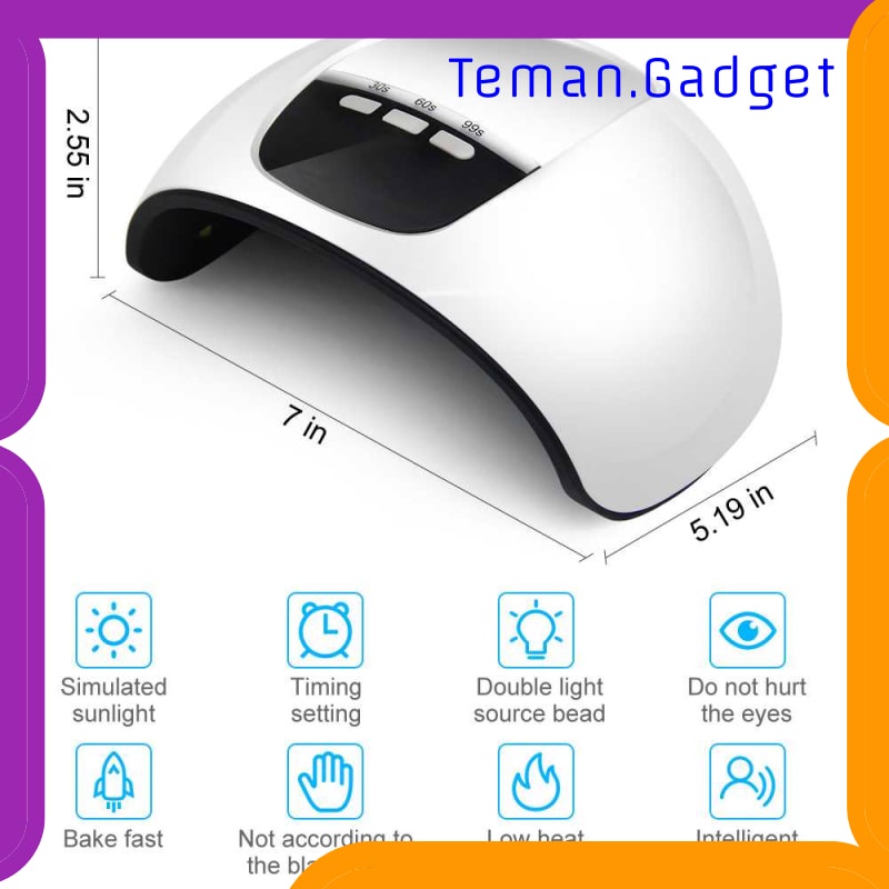 TG-FE196 LKE PENGERING KUTEK KUKU UV LED NAIL DRYER 54W - SUN-X5