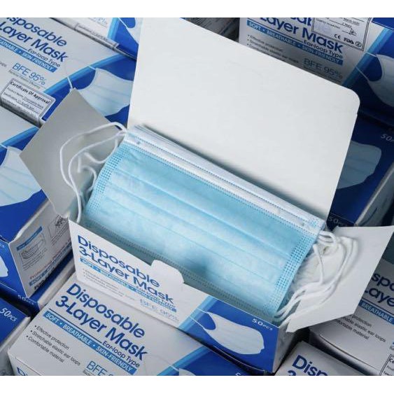 MASKER EARLOOP DISPOSABLE PROTECTIVE MASK ISI 50PCS