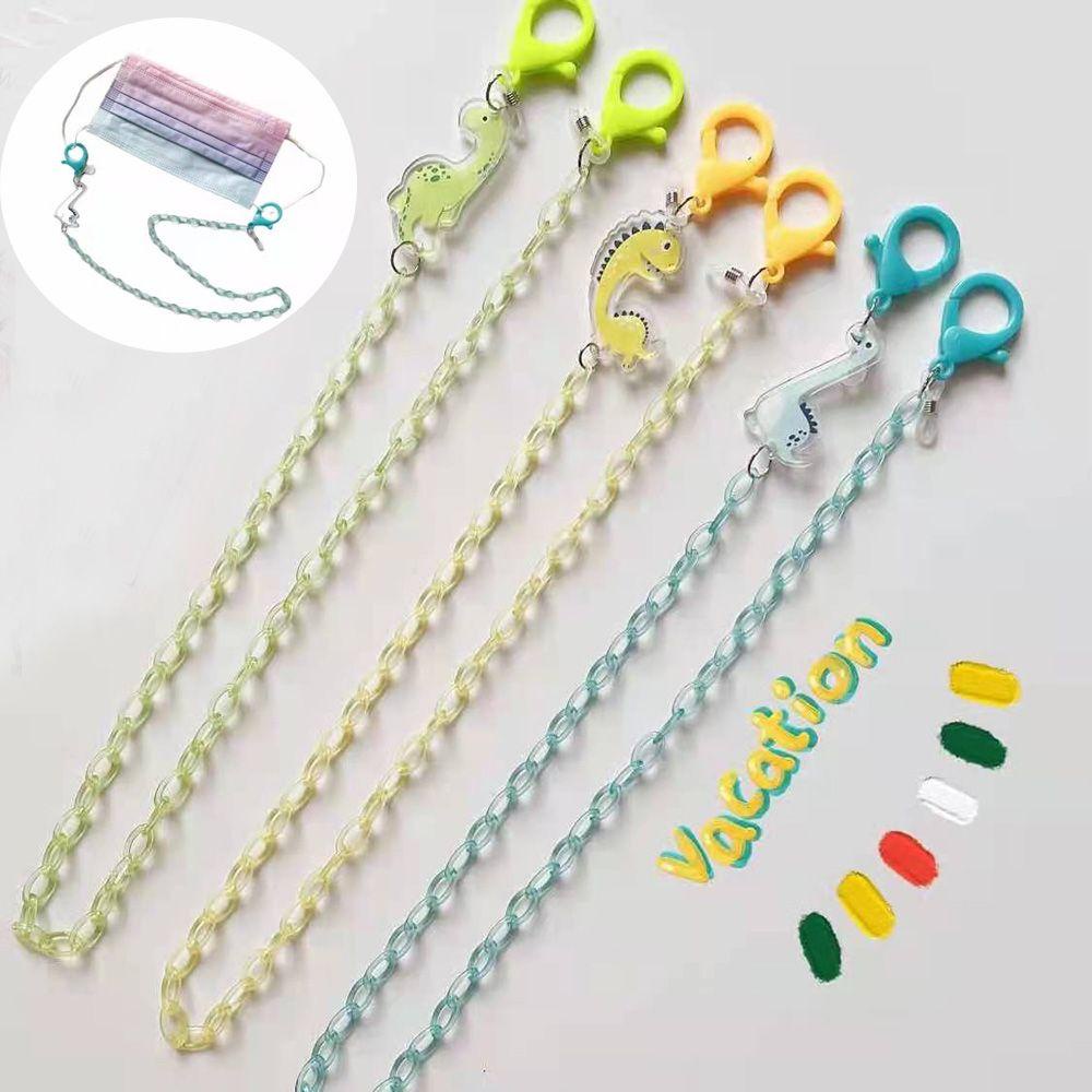 R-flower Glasses Chain Candy Color Rantai Kalung Akrilik Dinosaurus Anti Hilang