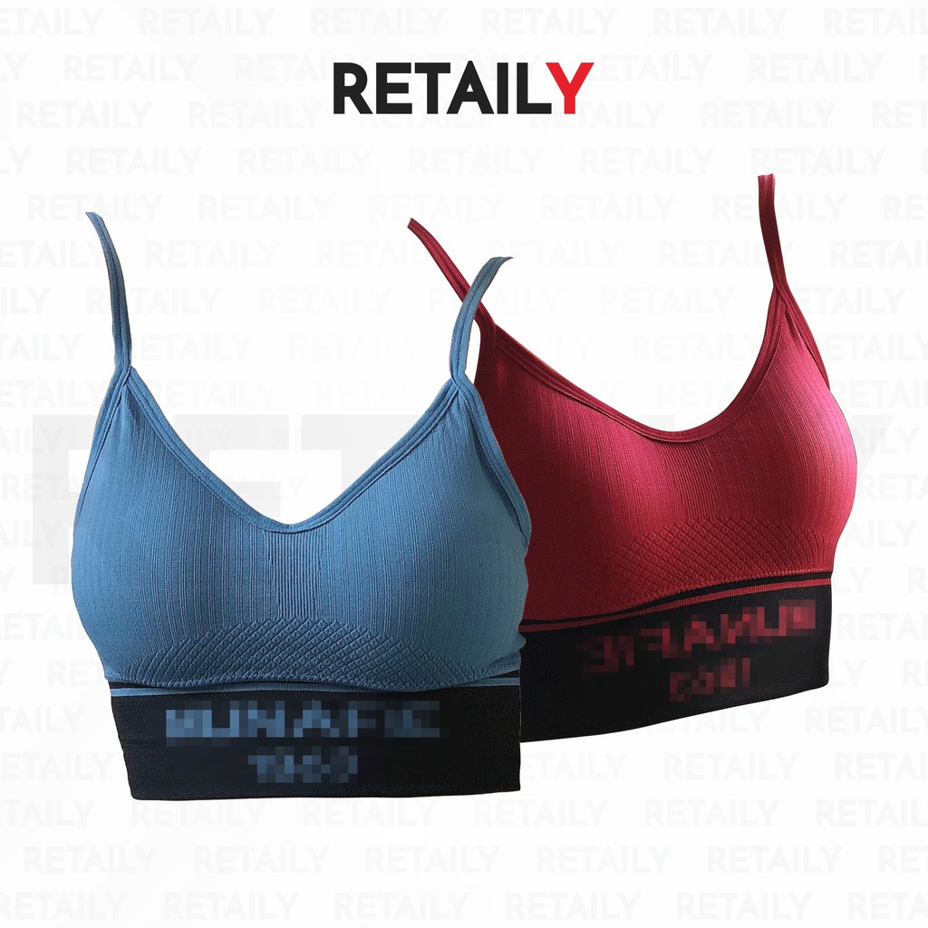 Retaily BRA1963 Pakaian Dalam Wanita Bra Tanpa Kawat Sport Bra Gym Push Up Bra Wanita Bra Olahraga