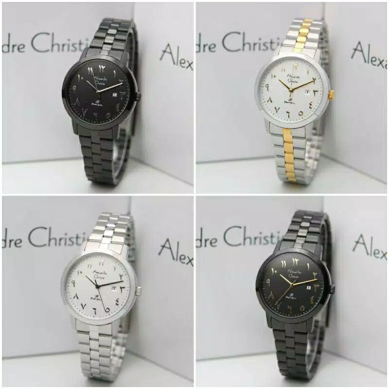 Alexander Christie 1007 Angka Arab Wanita Rantai Jam Tangan Original