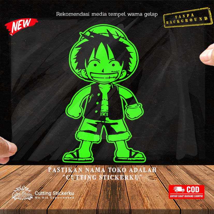 Cutting Stiker Luffy Chibi Variasi Motor Chubby Mobil One Piece Sticker Timbul Keren Nyala Dasbor Spakbor Visor Body Kaca Helm Hologram Reflective Tahan Air Bodi Samping Scoopy Vario Beat NMAX PCX Vespa Aesthetic Pickup Anime Windshield Kustom Imut Modif