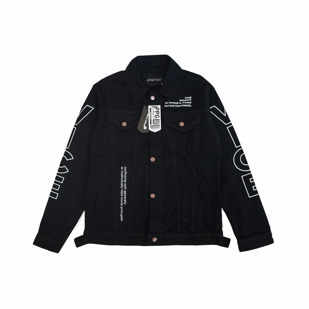 

Papago - Jaket Jeans Pria - Jaket Denim Sablon - Vice