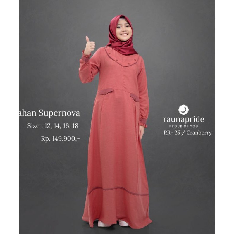 Gamis rauna remaja RR 25 Maroon